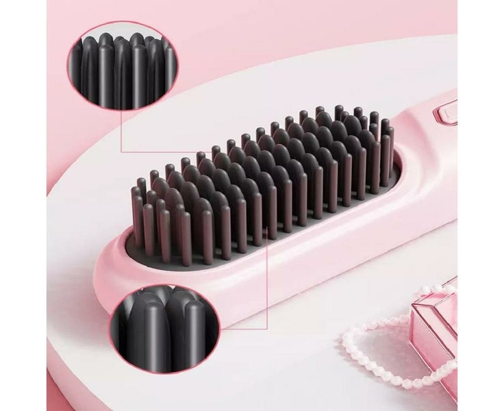 Portable Hair Straightener Brush Hair Iron Cordless Rechargeable AntiScald Qu Carousel 5
