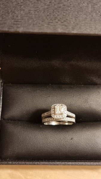 Walker & Hall platinum diamond engagement & wedding band Carousel 1