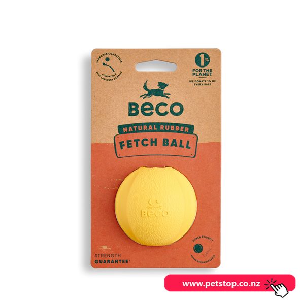 Beco Fetch Ball - Yellow Carousel 1