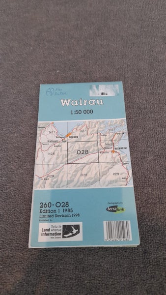 Topo Map Wairau 260 – O28, 1998 Carousel 1