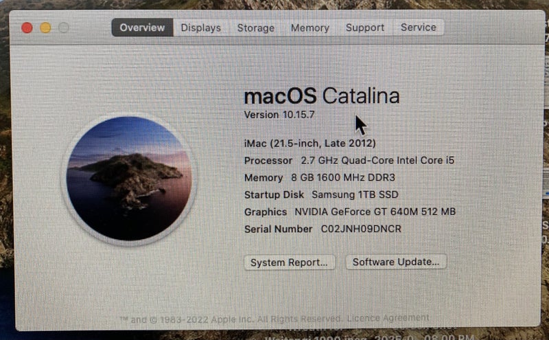 iMac late 2012 1TB Samsung storage Carousel 2
