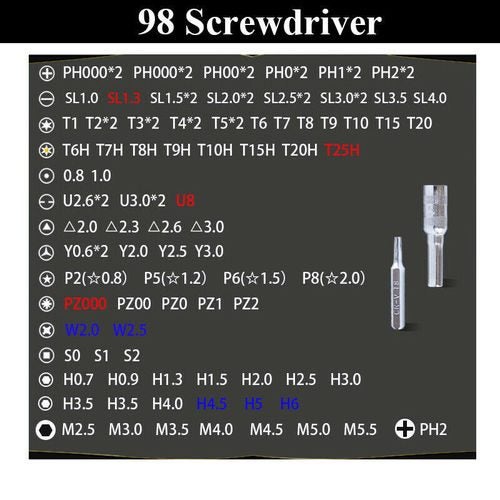 115pcs Screwdriver Set Computer Watch Phone Repair Tool Kit Carousel 2
