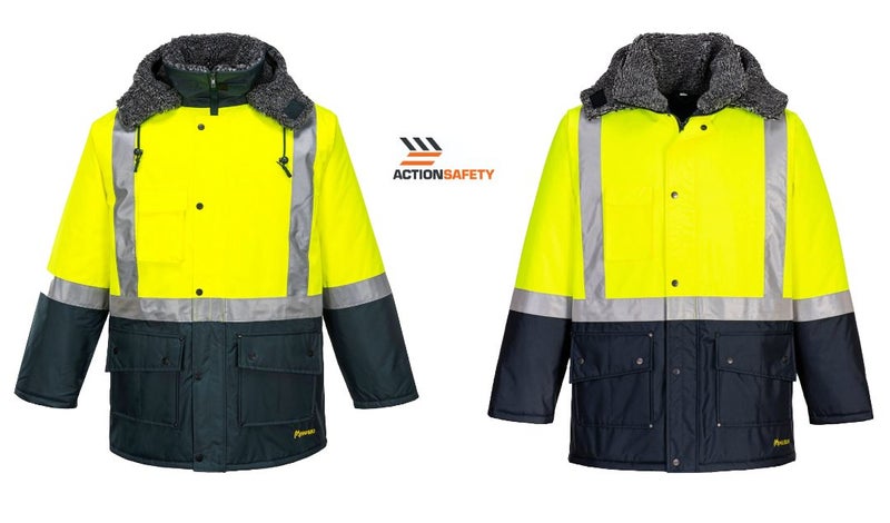 Portwest Huski Hi Vis Freezer Jacket - Yellow/Green or Yellow/Navy - S to 5XL Carousel 1