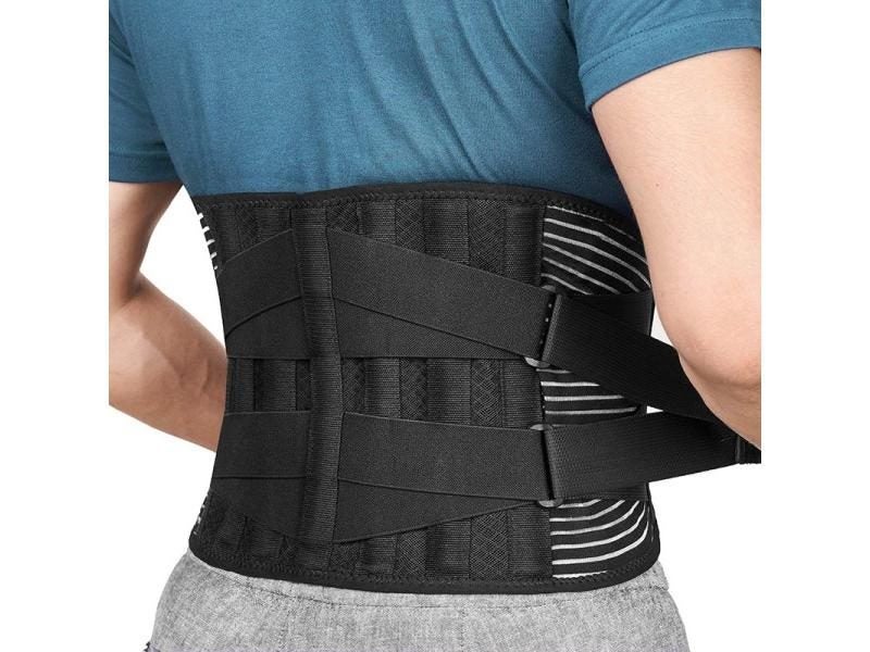 Back Lumbar Support Belt Men Spine Decompression Waist Trainer Adjustable Back Carousel 1