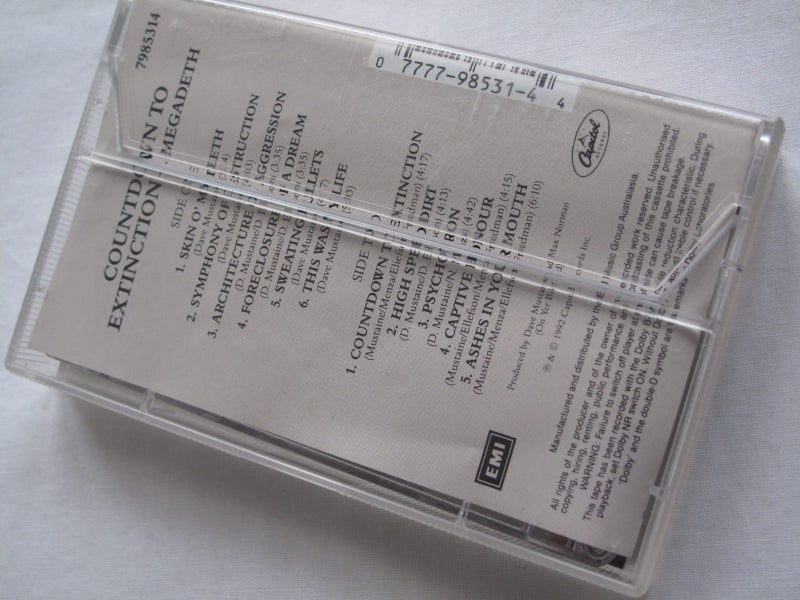MEGADETH - Countdown to Extinction - Cassette Tape :) Carousel 2