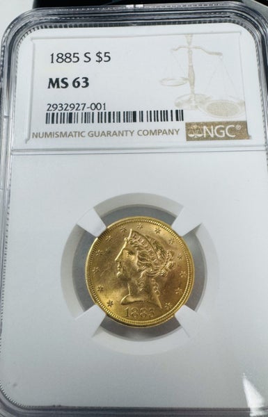 USA Liberty Head $5 1885 S NGC MS-63 Carousel 1