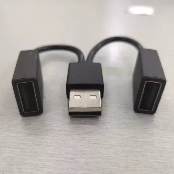 1 In 2 Out USB HUB Car Charger Cable For IPhone Android Carousel 1