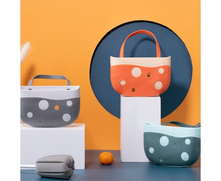 Punch Free Home Kitchen Sink Hanging Drain Bag Basket Bath Soap Storage Tool Carousel 2