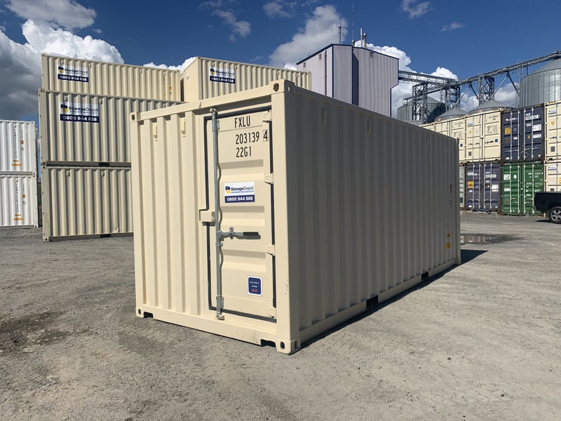 20 ft Std New Build Shipping Container Beige 3 - Door Carousel 1