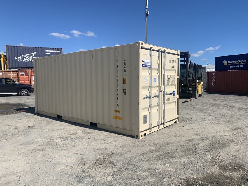 20 ft Std New Build Shipping Container Beige , Green64308444239106112