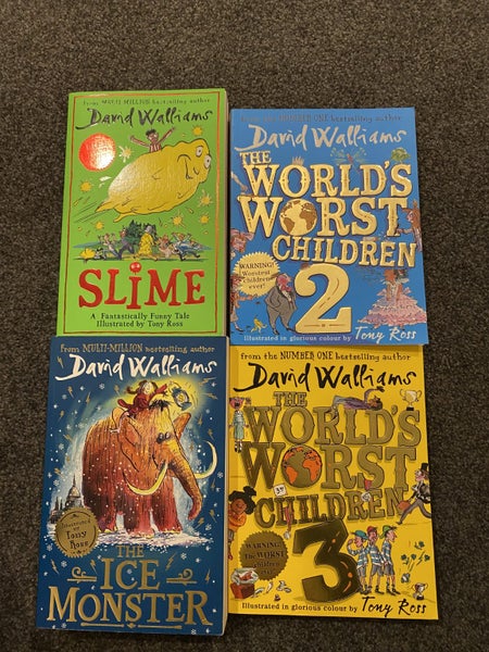 4 x David Walliams kids books Carousel 1