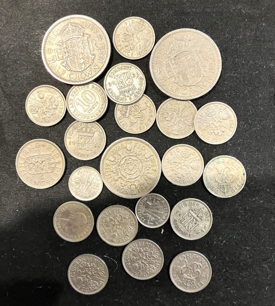 English silver coins 1950’s era Carousel 1