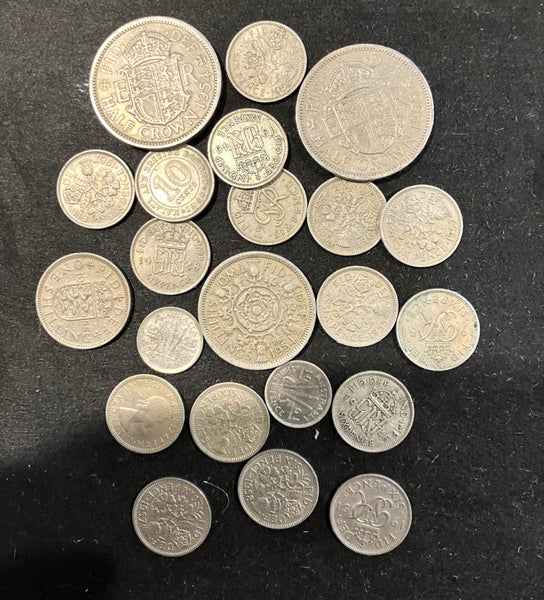 English silver coins 1950’s era Carousel 2