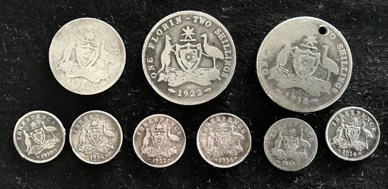 Early Australian silver coins Carousel 1