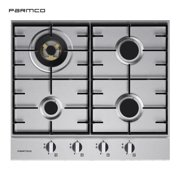 Parmco 600mm Stainless Steel, 3 Burner + WOK, Gas Cooktop Carousel 1