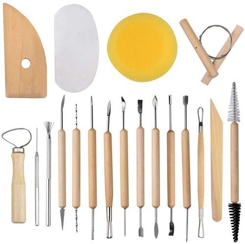 19pcs Pottery Ceramic Clay Modelling Tool Set
