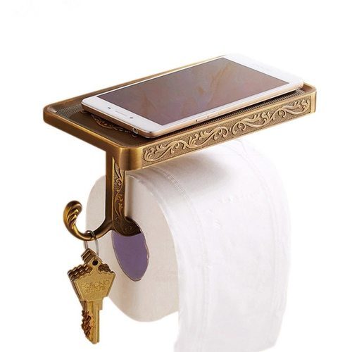 Toilet Paper Roll Holder Phone Shelf Carousel 8
