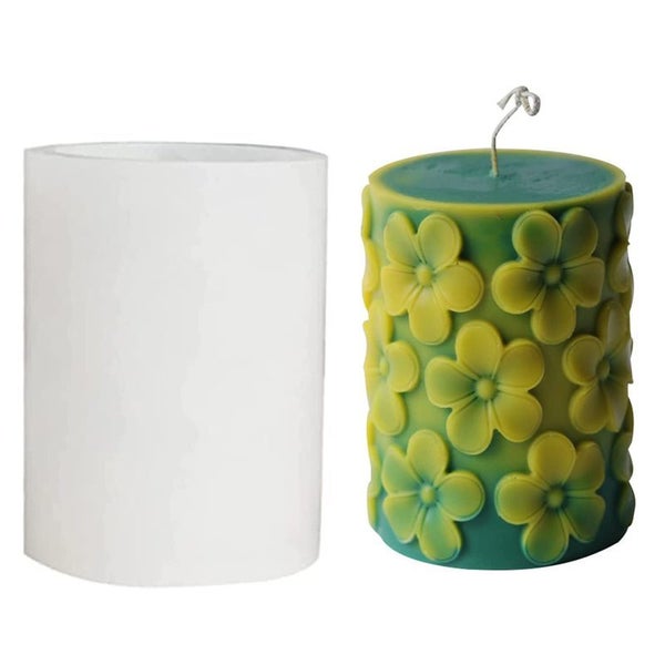 Silicone Candle Molds Flower Resin Moulds Aromatherapy Carousel 1
