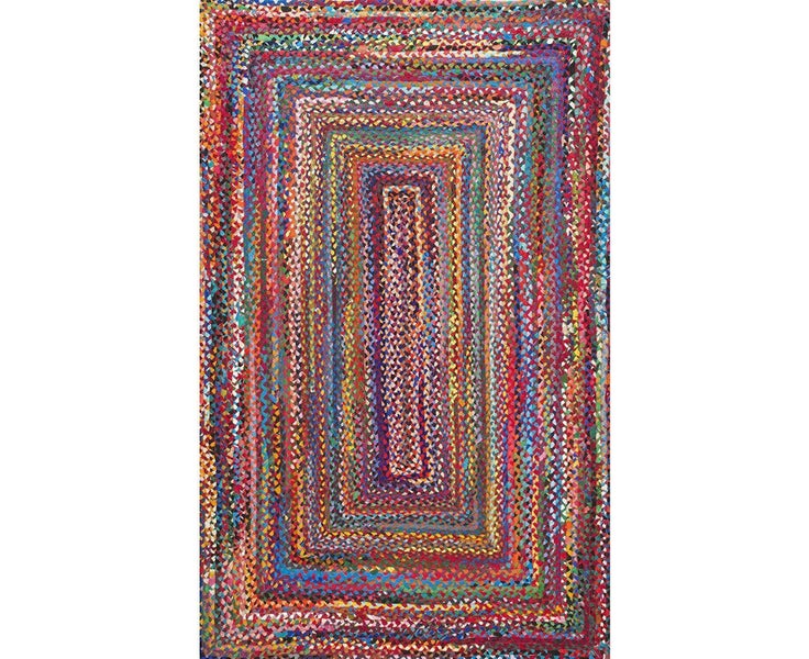 Rug Carpet Cotton Multicolour Living Room Superb Look Area Rug Rustic Look Ma Carousel 1