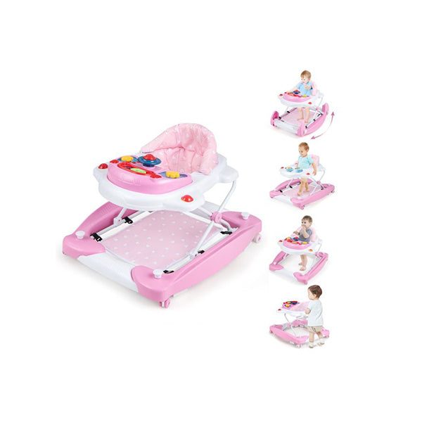 6 In 1 Baby Walker Activity Center With Adjustable Height And Tray Carousel 2