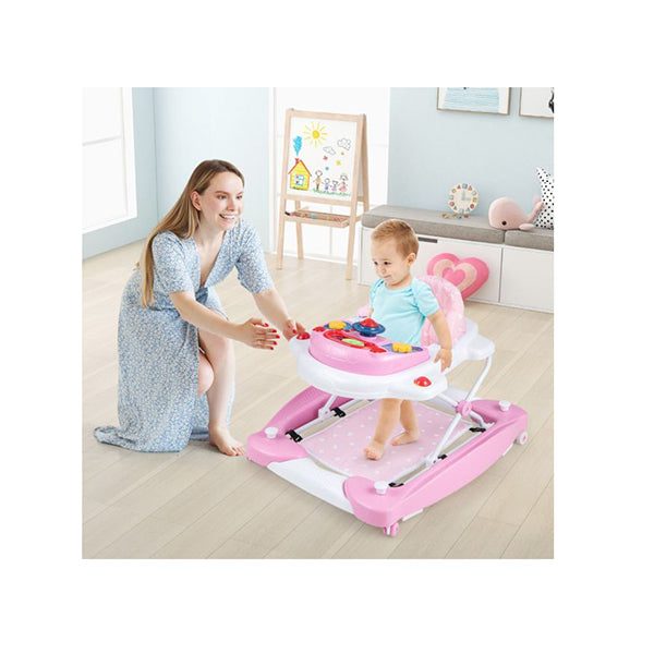 6 In 1 Baby Walker Activity Center With Adjustable Height And Tray Carousel 3