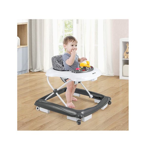 Foldable Baby Walker With 3 Adjustable Heights Comfy Padded Seat Carousel 3