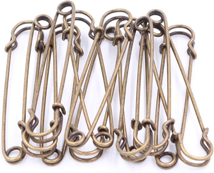 Safety Pins Large Heavy Duty Safety Pin 15pcs Blanket Pins 3/4 Inch Stainless Carousel 8