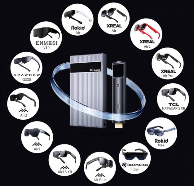 PeakDo P5 AR Glasses millimetre waves 4K HDMI beamer wireless HDMI Brand New Carousel 2