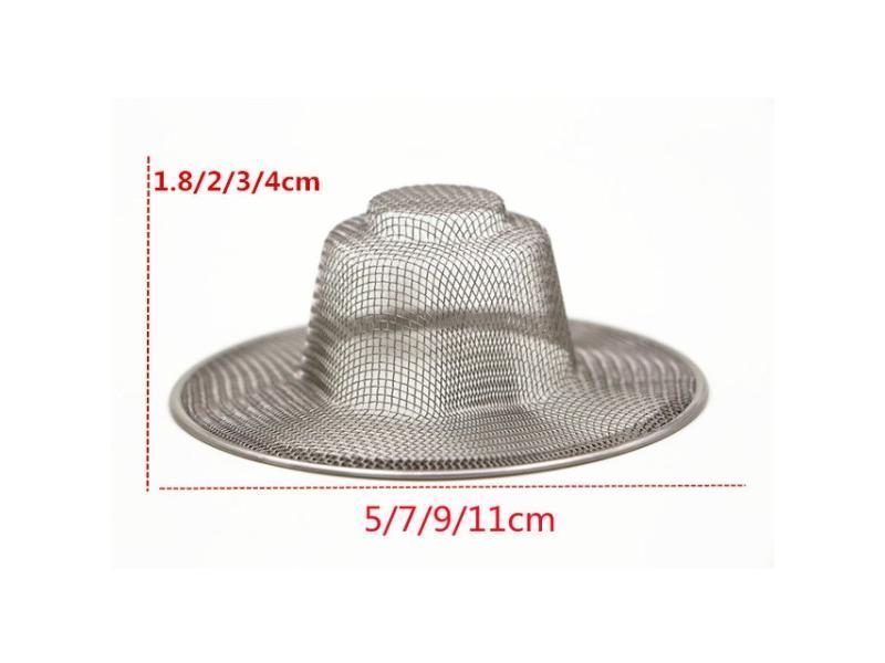2-5Pcs Stainless Steel Bathroom Drain Filter Net Screening Sink Drain Strainer Carousel 1