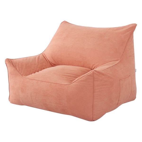 Marlow Bean Bag Chair Cover Suede Indoor Home Game Lounger Seat Lazy Sofa Tan Carousel 1