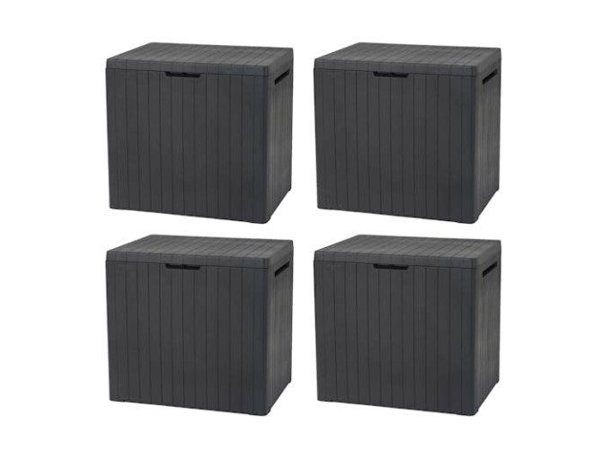 Keter City Storage Box 113L - 4 Pack Carousel 1