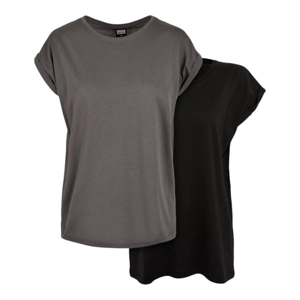 Urban Classics 2x Ladies Extended Shoulder Tee SIZE - Extra Small Carousel 1