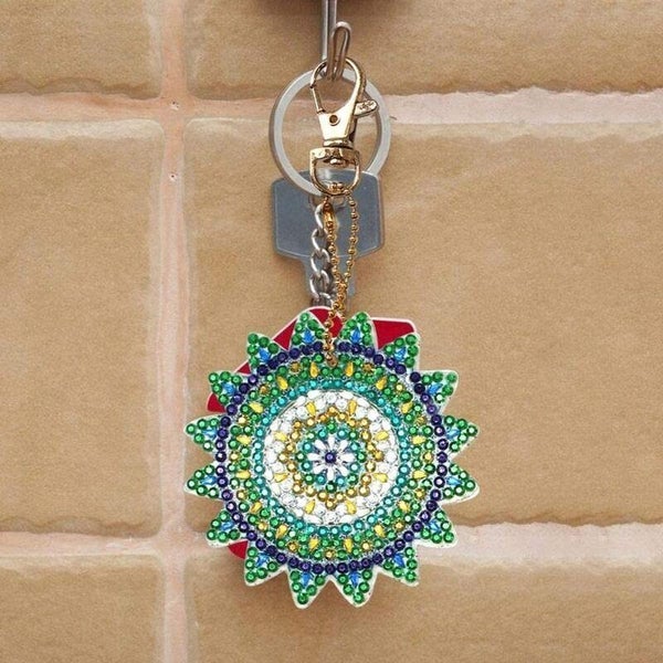 Diamond Painting Keychain Kit Bag Purse Phone Car Decoration Carousel 12