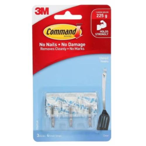 3M 10330 Command Hook 17067CLR Small Clear Wire, Pack of 3 [7000038173] Carousel 1