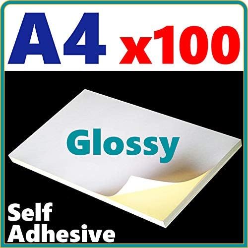 100 Sheet Printable Glossy Self Adhesive A4 Sticker Paper Printing Label Carousel 2