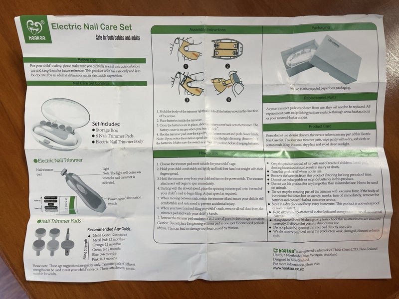 Haakaa electric nail care set for babies and adults Carousel 2