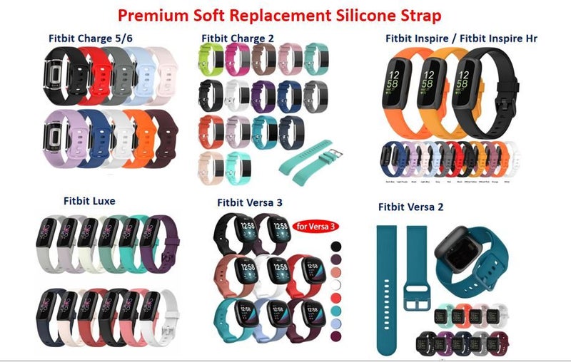 Fitbit Watch Premium Soft Silicone Strap (Stock in Auckland) Carousel 1