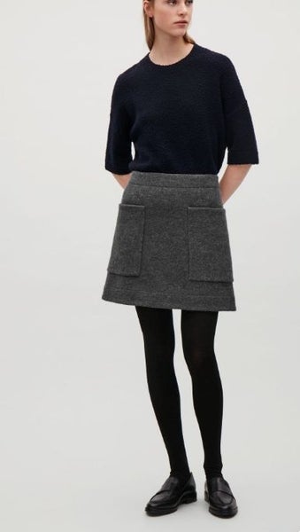 COS 100% wool classic A line skirt size 42 / 12 Carousel 1
