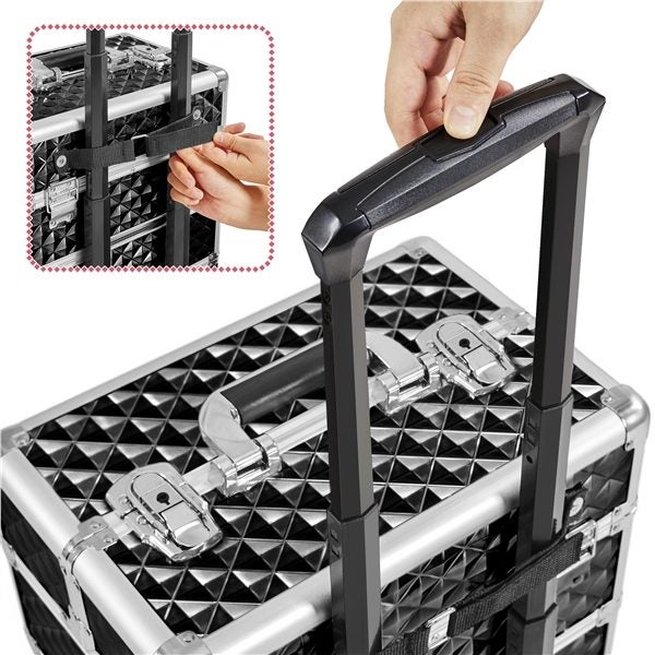 Makeup Case Portable Cosmetic Trolley Carousel 18