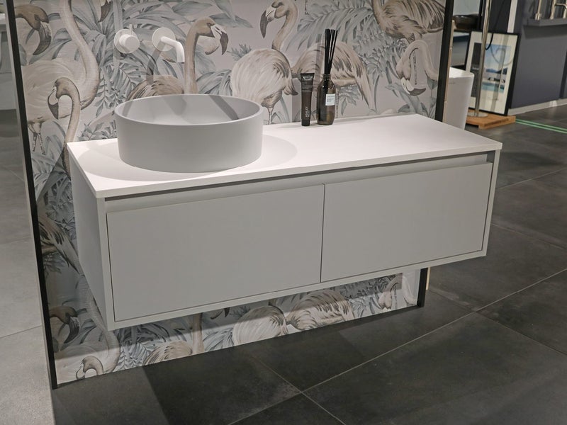 Prava Opaco 1200 2 Drawer Vanity Left Basin in Grey Pearl *Ex-Display* Was $2399 Carousel 1