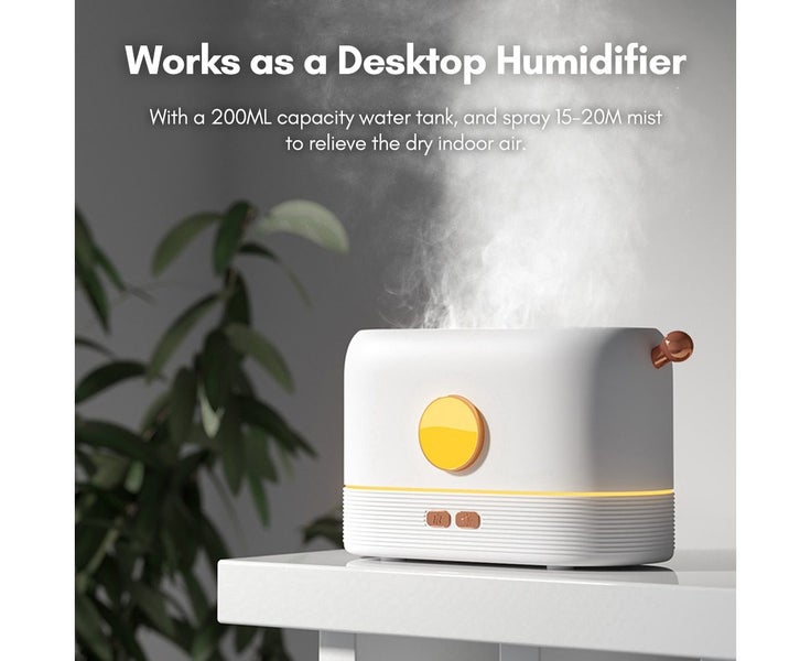 Simulation Flame Aroma Air Humidifier Desktop 2-in-1 Mist Humidifier & Aromat Carousel 5