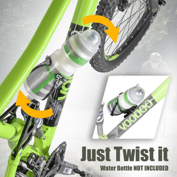CyclingDeal Twistable Bike Water Bottle Cage Adapter with Bottle Cage Carousel 2