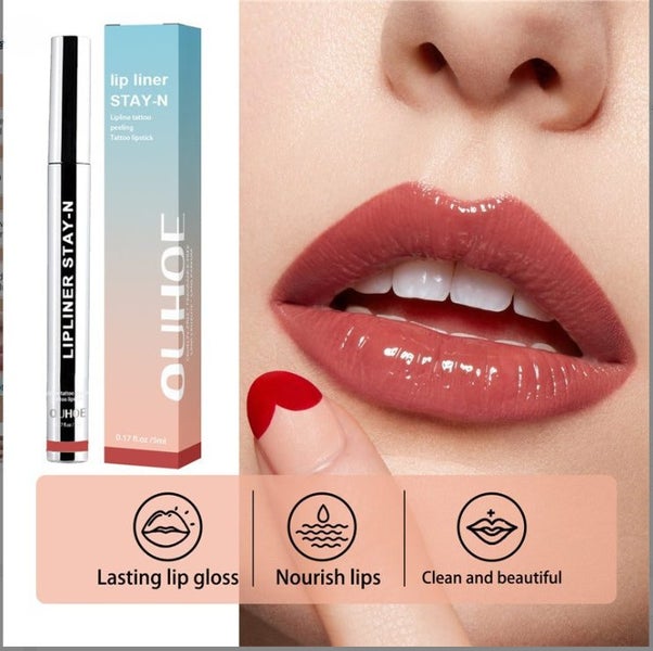 SHEIN : STAY-N Peel Off Lip Liner Tattoo (04 HEY-zel) Brown Matte Stain Carousel 1