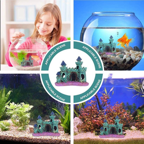 Castle Aquarium Decorations for Betta Cichlid Goldfish Shrimps Crabs-1 Carousel 5