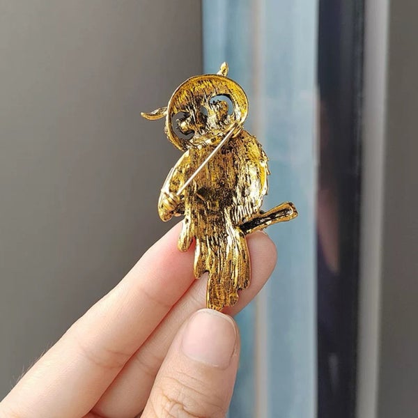 Vintage Owl Brooch – Sparkling Statement Accessory Carousel 5