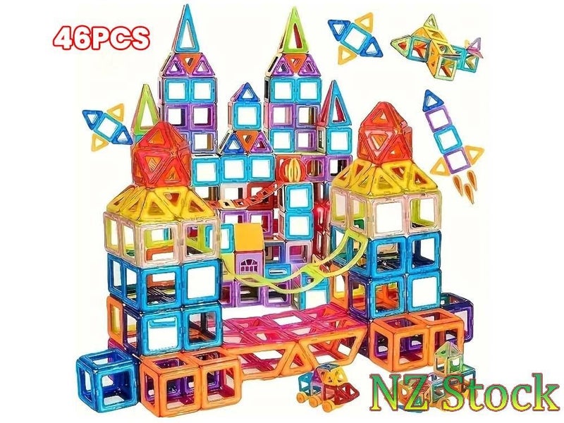 Magnetic Building Blocks Tiles Set (Auckland Stock) Carousel 2