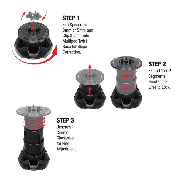 Multipod 003 - Height Adjust 87-307mm Carousel 2