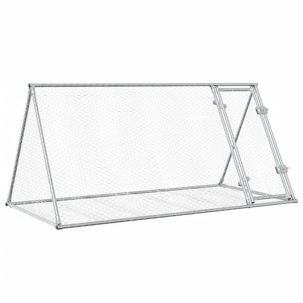 Rabbit Hutch Silver 200X105X91 Cm Galvanised Steel Txnoptb Carousel 2