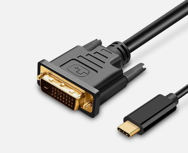 USB-C to DVI Male to Male Cable Adapter For High Definition Displays Carousel 1
