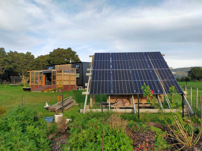 Fully Off-Grid Modern Double Loft Tiny House and Enclosed Deck + Solar Carousel 2